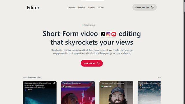 Video Editor Portfolio